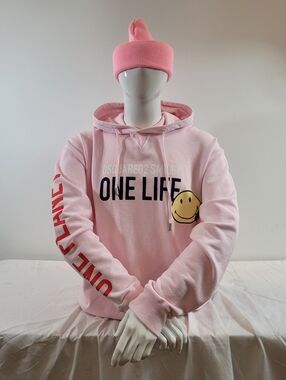 Dsquared2 Men's Pink Luxury Hoodie L Authentic Brand New  100% Auth $715